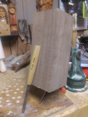 Large walnut carving block for wood carving