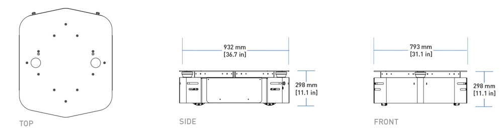 ridgeback platform mobile omnidirectional technical diagram