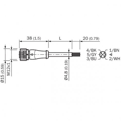 YF2A15-020UB5XLEAX cable for SICK lidar